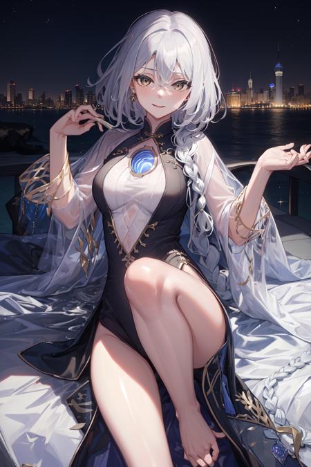 63061-2665994339-masterpiece, best quality,1girl,solo,braid,leg up, white hair, light smile, park,skyline,.png